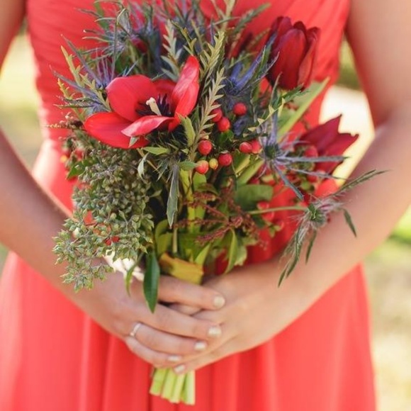 Bill LevKoff Bridesmaid Dress in Poppy - Picture 5 of 8